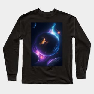 Planets Lights In Space Long Sleeve T-Shirt